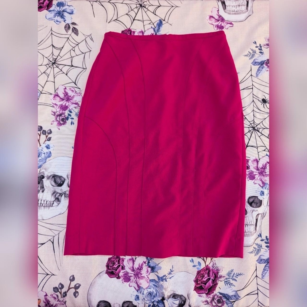 2015 Banana Republic Bright Neon Pink Pencil Skirt
